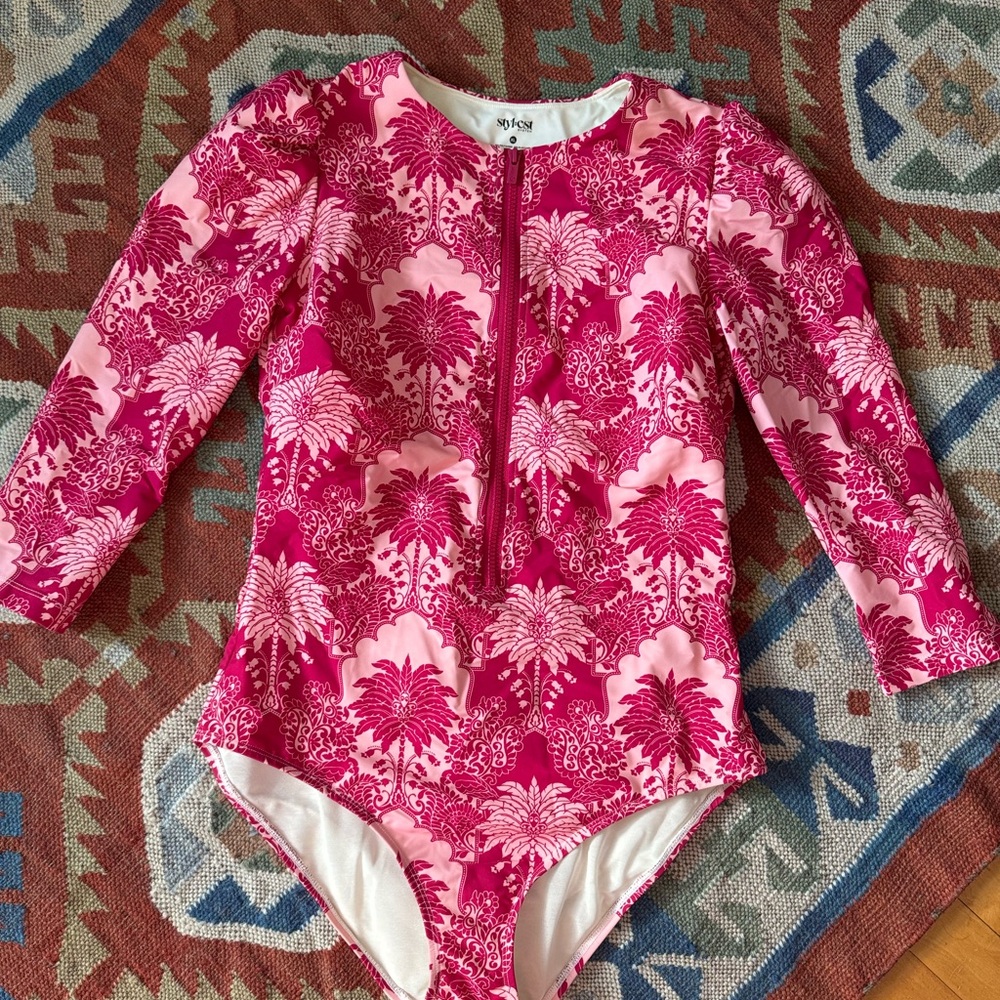 Dreamsculpt Puff Sleeve Zip Swimsuit by Stylest